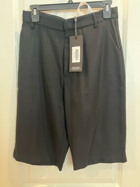 Cynthia Rowley Men's Black Flat-Front Dress Shorts